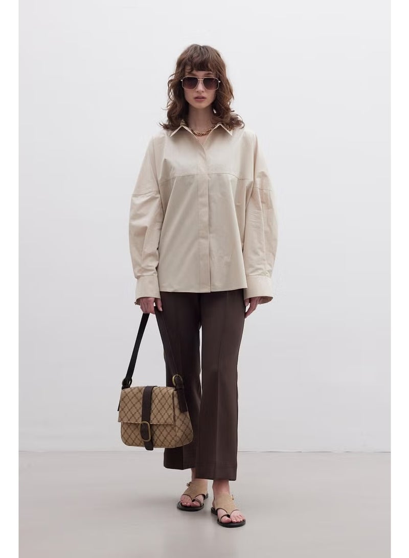 Manuka Premium Oversized Piece Shirt Camel - Image 4